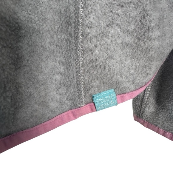 Joules | Gray and Pink Full Zip Fleece Jacket Size 14 - Picture 4 of 13